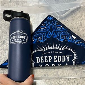 NWOT Deep Eddy Vodka Water Bottle and Bandana